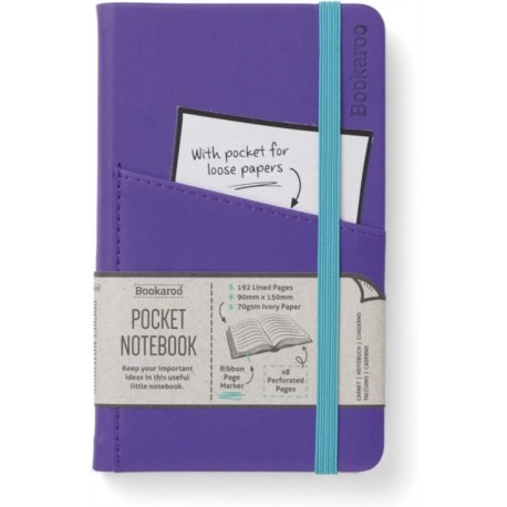 Bookaroo Pocket Notebook (A6) Journal - Purple