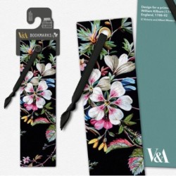 V&A Bookmark - Black Floral