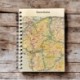 OS Map Wooden Lined Notebook - Snowdonia National Park