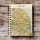 OS Map Wooden Lined Notebook - The Broads