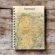 OS Map Wooden Lined Notebook - Dartmoor National Park