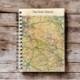 OS Map Wooden Lined Notebook - Peak District National Park