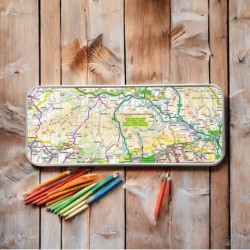 OS Map Metal Pencil Tin - Brecon Beacons National Park