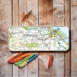 OS Map Metal Pencil Tin - North York Moors National Park