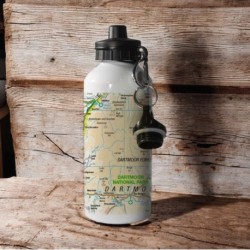 OS Map 600ml Metal Water Bottle - Dartmoor National Park
