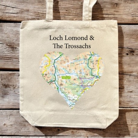 OS Map Premium Canvas Tote Bag - Loch Lomond and The Trossachs National Park