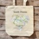 OS Map Premium Canvas Tote Bag - South Downs National Park