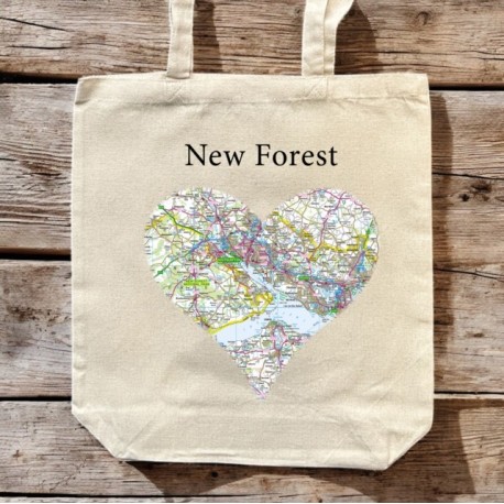 OS Map Premium Canvas Tote Bag - New Forest National Park