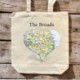 OS Map Premium Canvas Tote Bag - The Broads