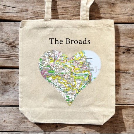 OS Map Premium Canvas Tote Bag - The Broads