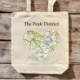 OS Map Premium Canvas Tote Bag - Peak District National Park
