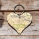 OS Map Wooden Heart Key-ring - North York Moors National Park