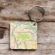 OS Map Wooden Square Key-ring - Brecon Beacons National Park