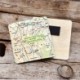 OS Map Wooden Square Magnet - North York Moors National Park