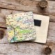 OS Map Wooden Square Magnet - Peak District National Park