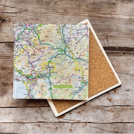 OS Map Ceramic Single Coaster - Snowdonia National Park