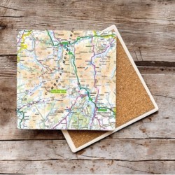 OS Map Ceramic Single Coaster - Lake District National Park