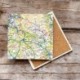 OS Map Ceramic Single Coaster - Peak District National Park
