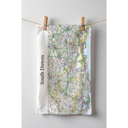 OS Map Tea-towel - South Downs National Park