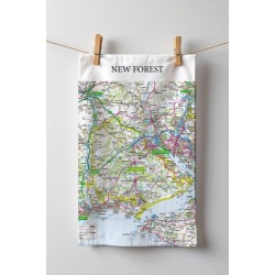 OS Map Tea-towel - New Forest National Park