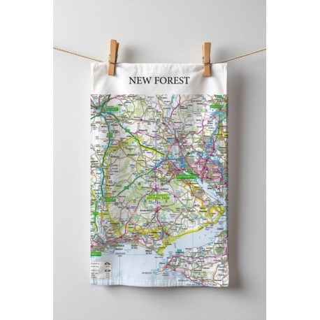OS Map Tea-towel - New Forest National Park