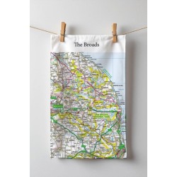 OS Map Tea-towel - The Broads