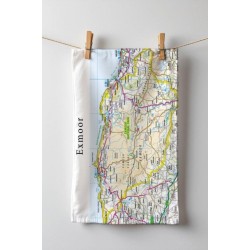 OS Map Tea-towel - Exmoor National Park