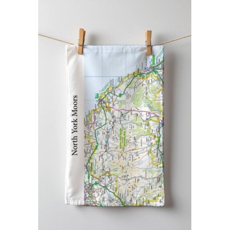 OS Map Tea-towel - North York Moors National Park