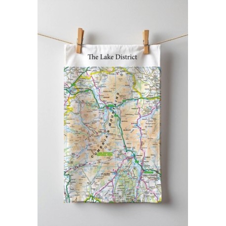 OS Map Tea-towel - Lake District National Park