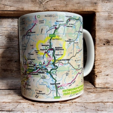 OS Map Ceramic Mug - Snowdonia National Park