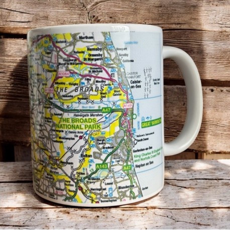 OS Map Ceramic Mug - The Broads