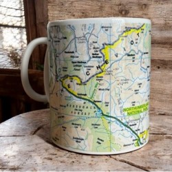 OS Map Ceramic Mug - Northumberland National Park