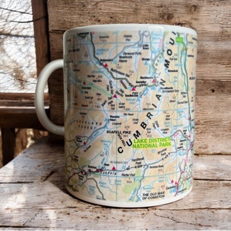 OS Map Ceramic Mug - Lake District National Park