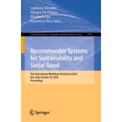 Recommender Systems for Sustainability and Social Good: First International Workshop, RecSoGood 2024, Bari, Italy, October 18, 2024, Proceedings