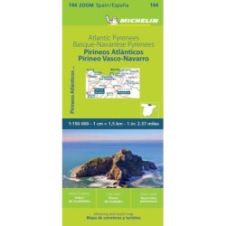 Michelin Spain Zoom Blad 144: Pirineos Atlanticos - Pirineo Vasco-Navarro