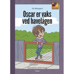 Oscar er vaks ved havelågen