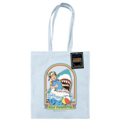 Steven Rhodes (Stay Positive) Pastel Blue Tote Bag
