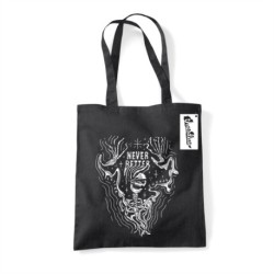 Letter Shoppe (Never Better Said) Black Tote Bag