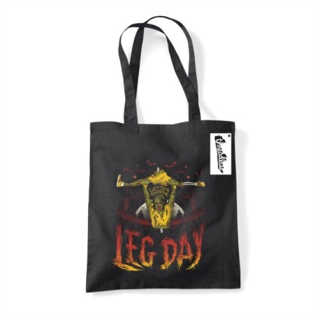 Letter Shoppe (Zombie Leg Day) Black Tote Bag