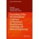 Proceedings of the 9th International Conference on Mechanical Manufacturing Technology and Material Engineering: Volume 1