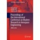 Proceedings of the International Conference on Modern Research in Aerospace Engineering: MRAE-2016