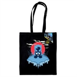 Batman (Red Moon) Black Tote Bag