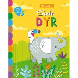 Mal og leg: Søde dyr - med farver og pensel