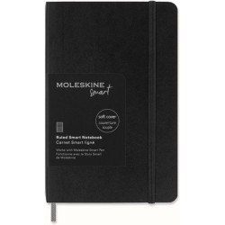 Moleskine Pocket Ruled Softcover Smart Notebook: Black