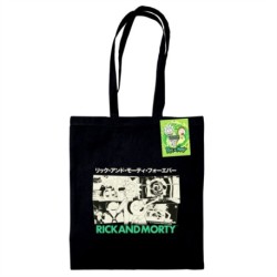 Rick And Morty (Manga-Zine) Black Tote Bag