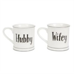 Sass & Belle Wifey & Hubby Mug Assorted