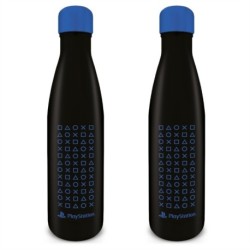 PLAYSTATION (SYMBOL PATTERN) METAL DRINKS BOTTLE