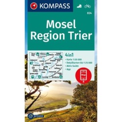Kompass Wander- und Radkarte 834: Mosel Region Trier