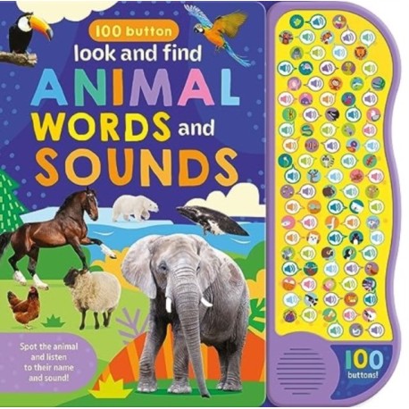 100 Button Look & Find Animal Words & Sounds