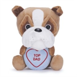Love Hearts 7" Top Dad Bulldog Plush Gift